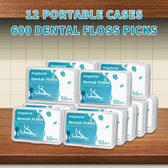 Family bundle of dental floss picks with cases
