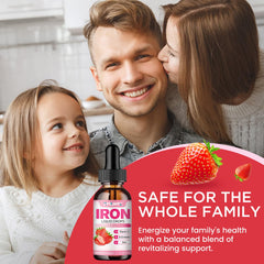 Family-friendly strawberry iron drops 4 oz for all ages