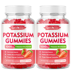 Family-friendly strawberry potassium gummies for kids and adults