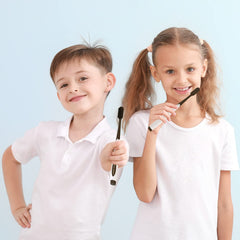 Family-pack of five charcoal toothbrushes