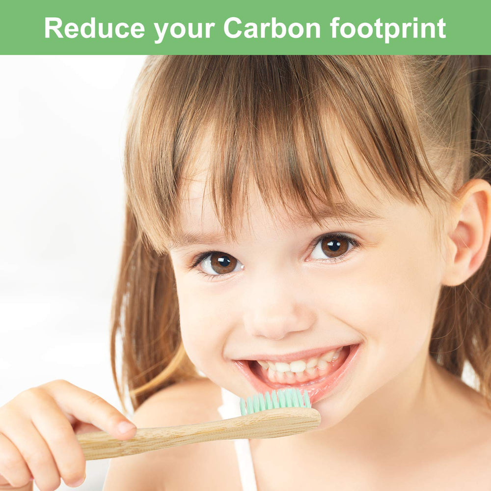Family-friendly multi-color bamboo toothbrushes for each member