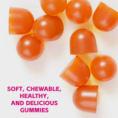 FANCYENERGY Gummies on-the-go display highlight 60-count bottle for portable wellness.