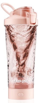 Fans-One electric shaker bottle with lockable lid for gym on-the-go reliability.