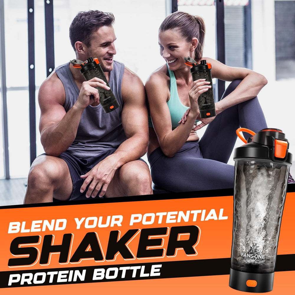 FANS-ONE shaker shows USB-C recharge for on-the-go protein blending