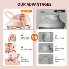 Fans-One Tritan shaker cup showcases durable material and safe high-temperature use up to 100°C.