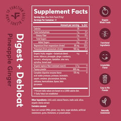 Farmana pineapple-ginger flavor glass with splash supporting daily gut health.