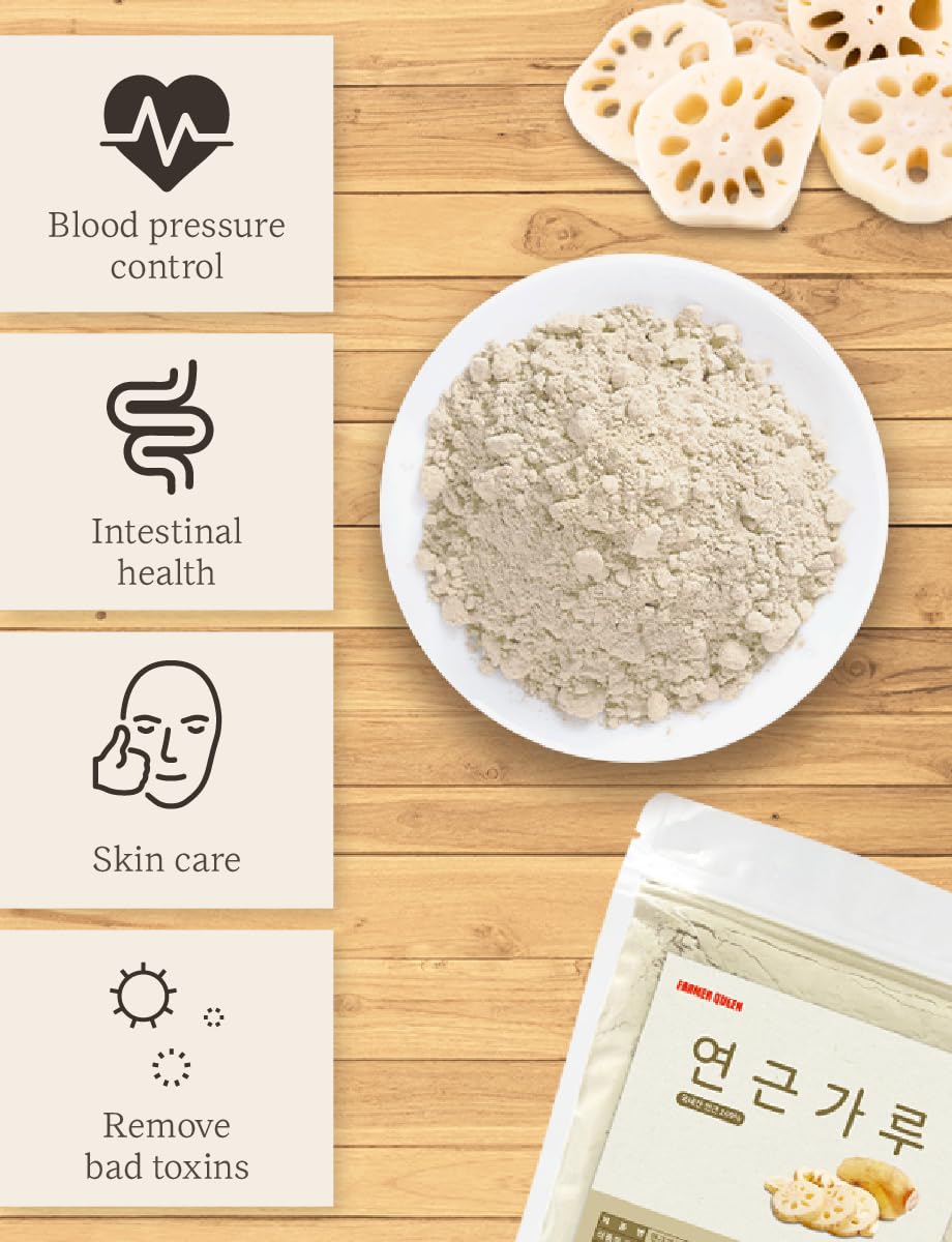 Lotus root powder packaging on display