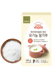 FARMER QUEEN Orga mom Hiami rice powder packaging with portable 18g sachets for on-the-go meals.