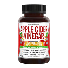 FarmHaven Apple Cider Vinegar Capsules bottle for convenient daily digestion support.