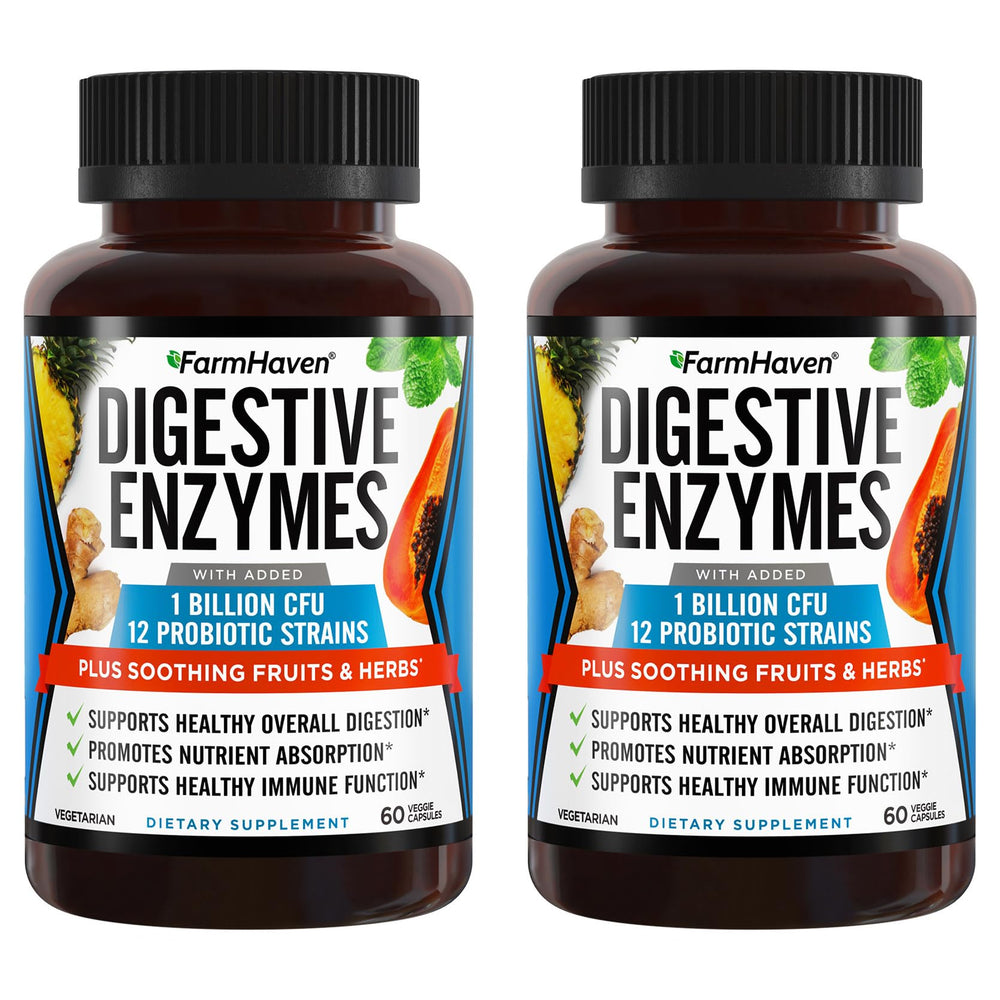 FarmHaven Digestive Enzymes bottle with 120 capsules