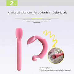 Soft rounded spoon for safe lens removal