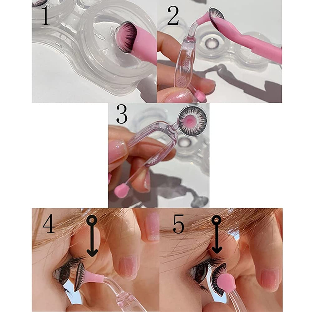 Close-up of rounded silicone tips on tweezers
