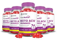 Bottle of Fast Active Keto ACV Gummies with 1000mg Apple Cider Vinegar