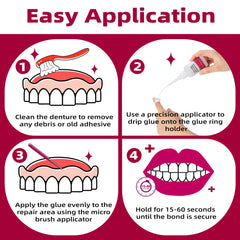 Fast-drying dental lab glue delivering secure bond for tools