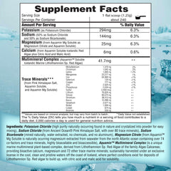 Ingredient label and nutrition panel on FAST LYTE box