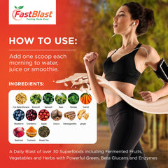 Plant-based energy boost from greens powder