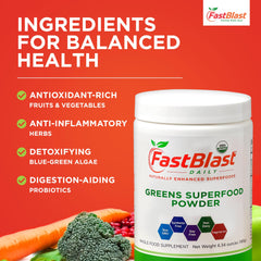 Fermented greens with probiotics in FastBlast