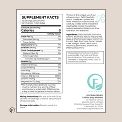 Faster Way label close-up with nutrition panel showing zero sugar clarity