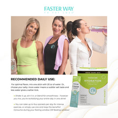 On-the-go hydration with Faster Way electrolyte packets