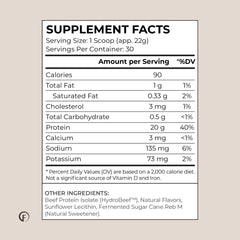 Science infographic illustrating hydrolyzed beef protein amino acids