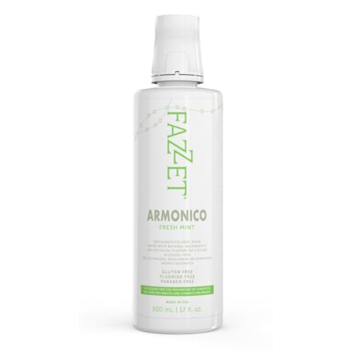 Mint leaves and splash of FAZZET ARMONICO Fresh Mint mouthwash