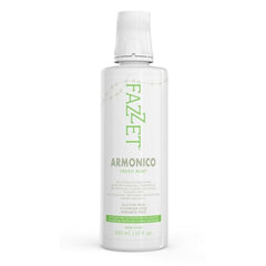 Mint leaves and splash of FAZZET ARMONICO Fresh Mint mouthwash