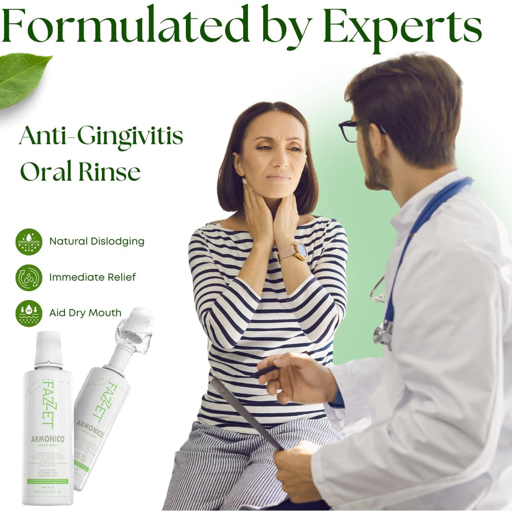 Bathroom shelf with FAZZET ARMONICO Anti-Gingivitis Mouthwash
