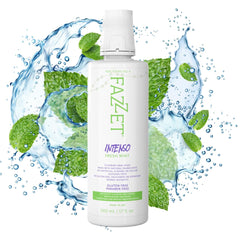 Back label with ingredients on FAZZET Intenso bottle