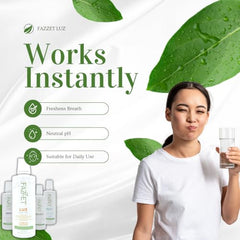 FAZZET LUZ Tonsil Stone Mouthwash bottle with mint flavor visuals