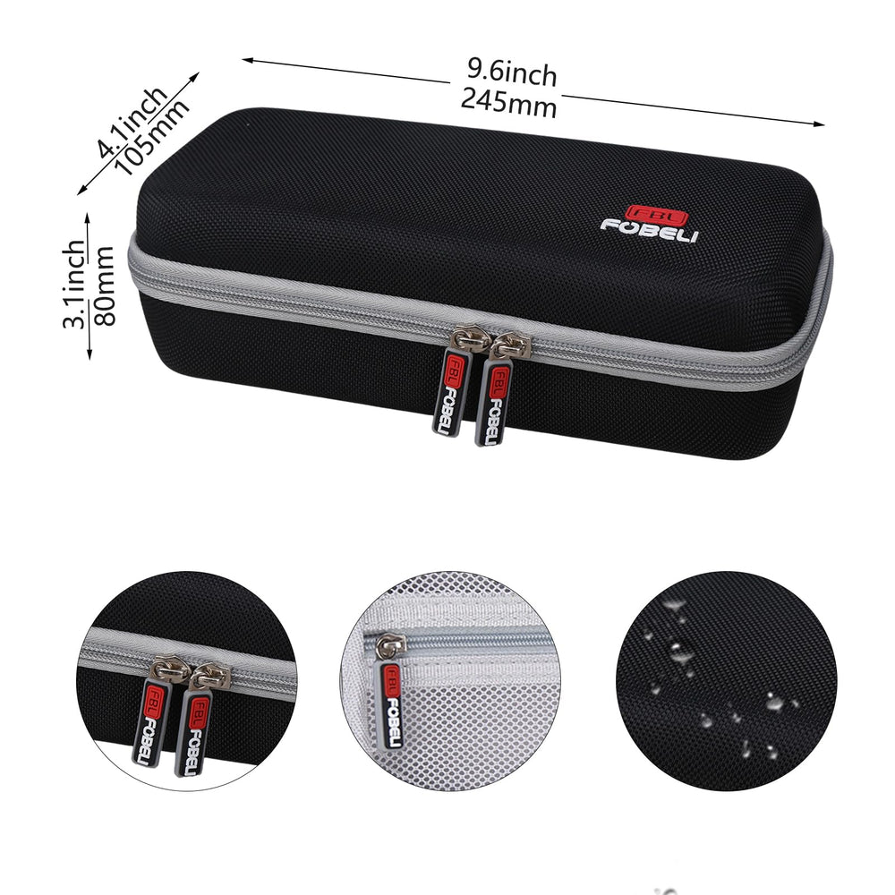 Durable zipper and rubber handle on the hard case