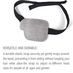 Close-up of nose padding on FCAROLYN 3D Eye Patch Gray Right Eye