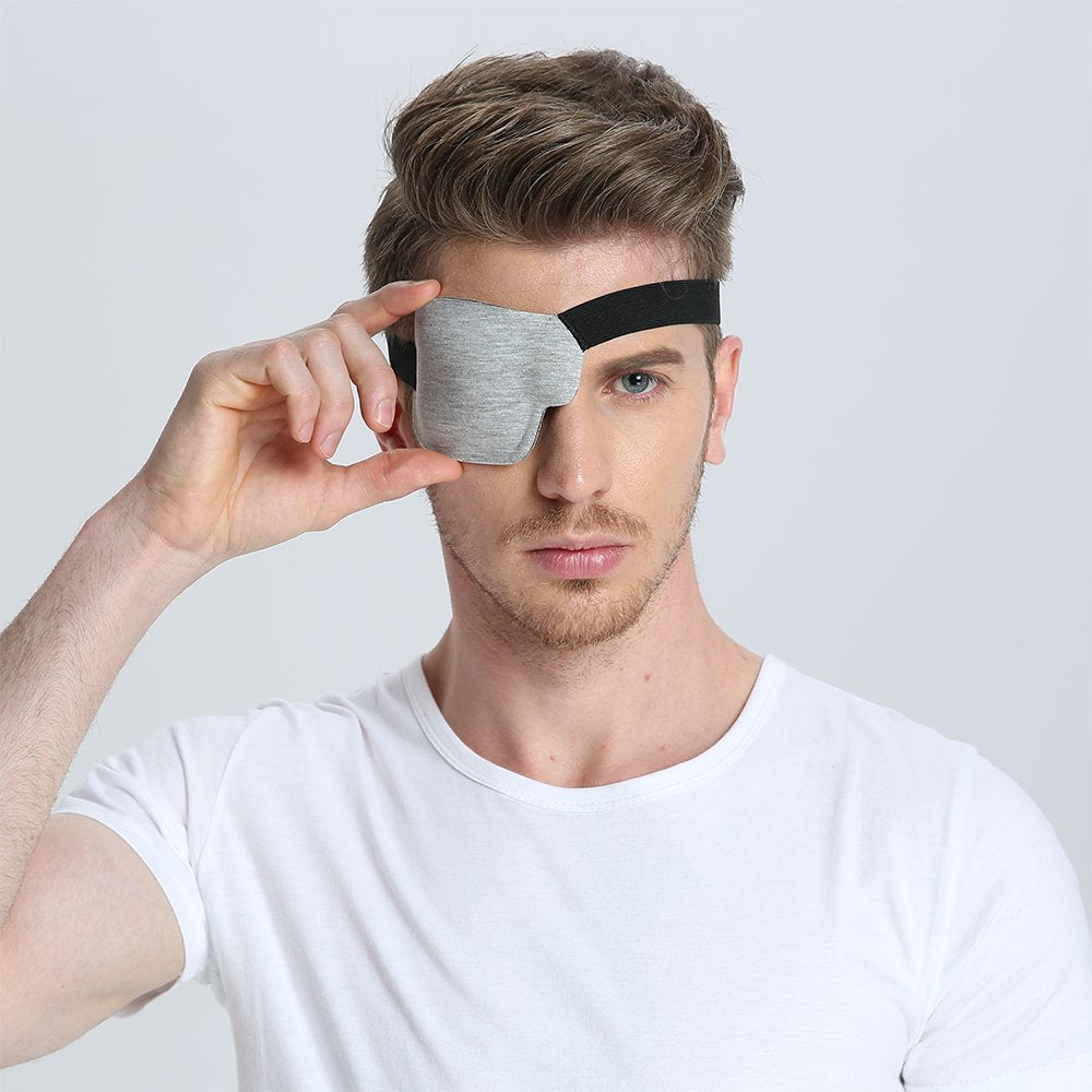 Packaging and included items for FCAROLYN 3D Eye Patch Gray Right Eye