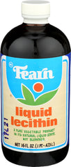 Front view of Fearn Natural Foods Liquid Lecithin 16 oz bottle