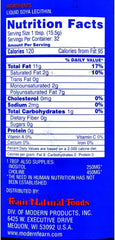 Close-up of Lecithin label and ingredients