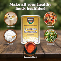Fearn Lecithin granules on kitchen shelf as versatile emulsifier