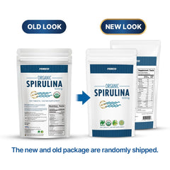 Close-up of spirulina tablets
