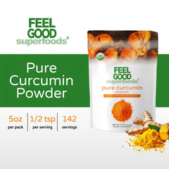 Packaging: 5 oz bag of FEEL GOOD Curcumin Powder
