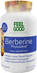 Feel Good Superfoods Berberine Phytosome bottle with 120 vegan capsules