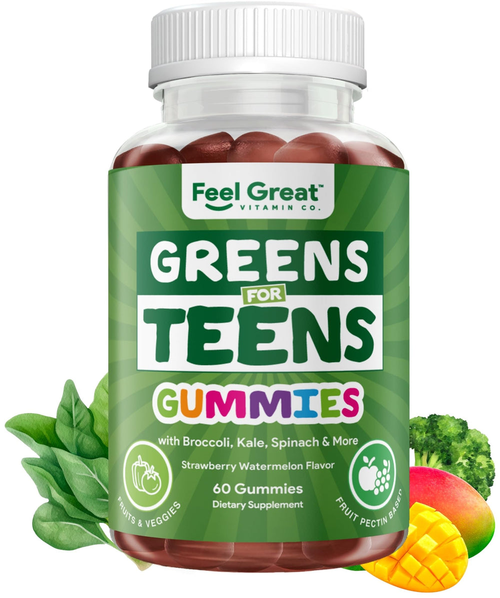 Hero image: Feel Great Super Green Gummies Teen Vitamins 60-count