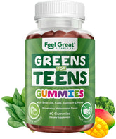 Hero image: Feel Great Super Green Gummies Teen Vitamins 60-count