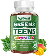 Hero image: Feel Great Super Green Gummies Teen Vitamins 60-count