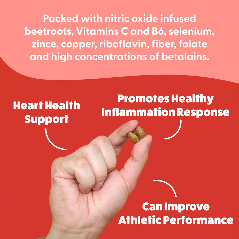 Feel Great Vitamins non-GMO beet root closeup emphasizes antioxidant-rich nutrition.