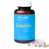 Product bottle of Feel Good Digestive Enzymes 4-in-1 Synbiotic+