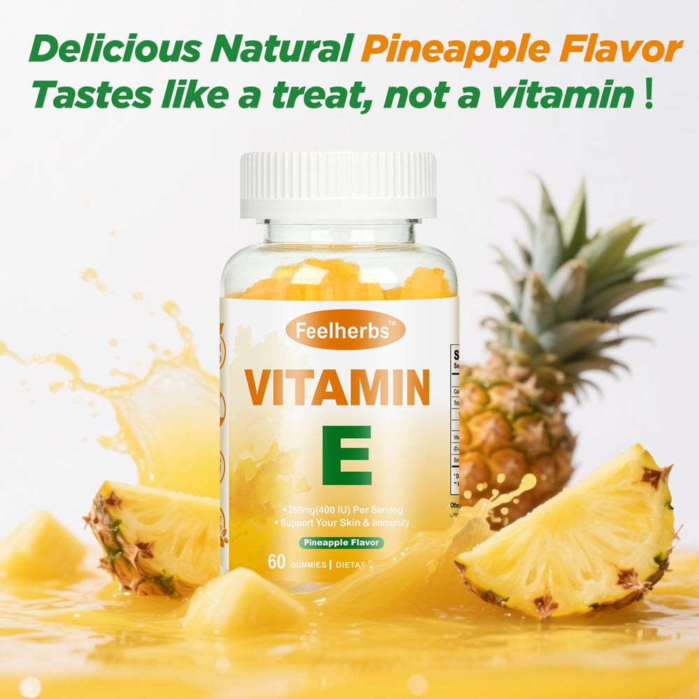 Vegan ingredients and pineapple flavor highlighted on label.