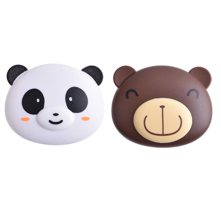 Feilguee panda contact lens case travel kit front view