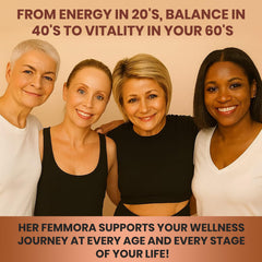 Graphic emphasizing hormonal balance and female vitality