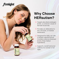 Lifestyle image showing daily usage of Femigist HERsutism