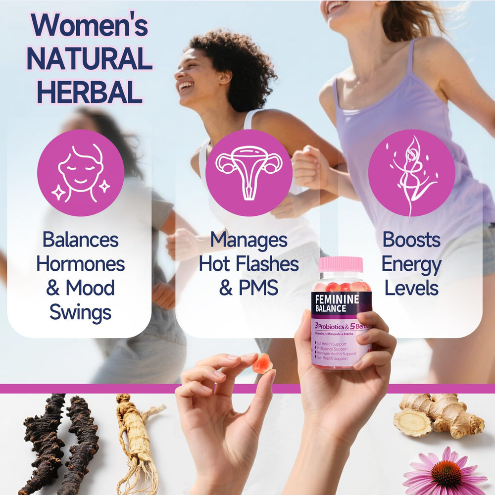 Herbal ingredients like Echinacea and Black Cohosh showcased on label