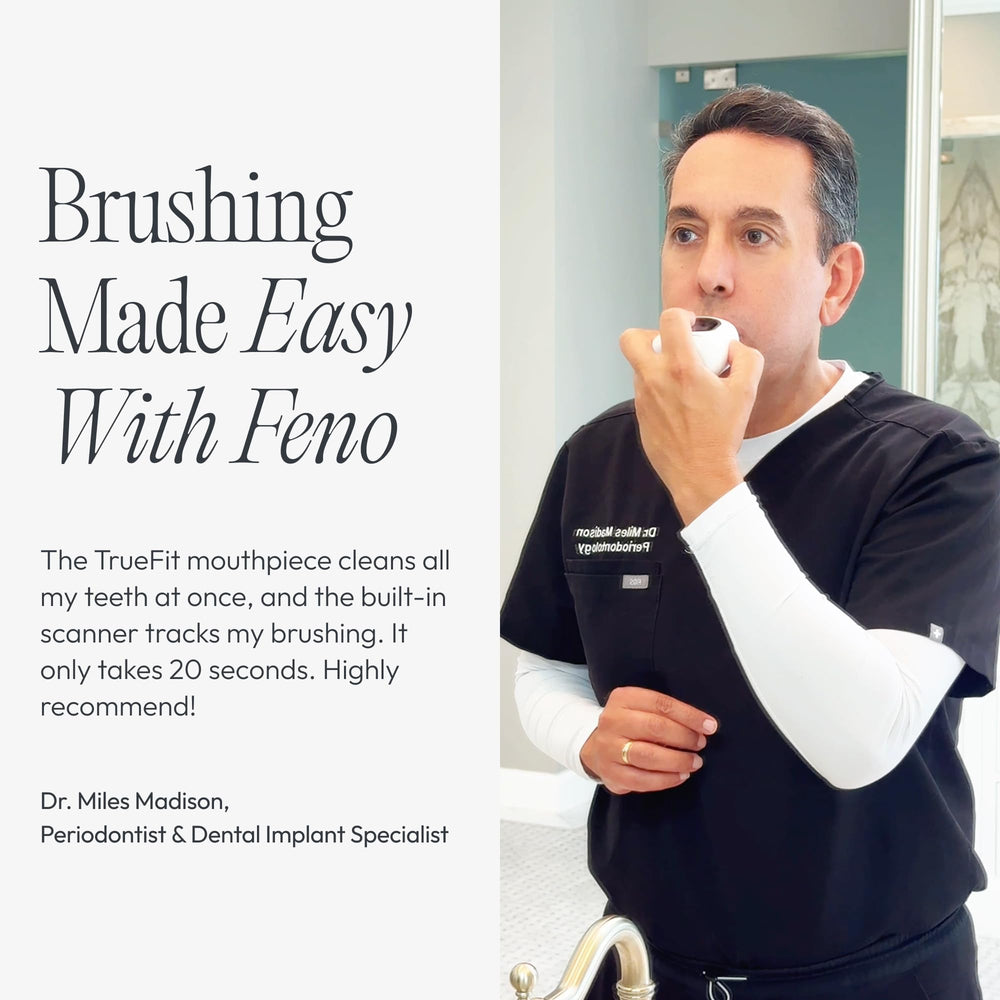 Two TrueFit mouthpieces included with Feno Smartbrush
