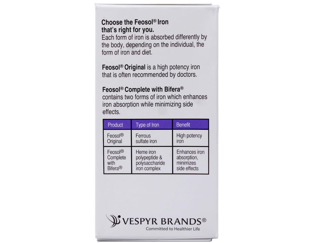 Feosol Bifera 30-caplet bottle pack